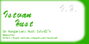 istvan hust business card